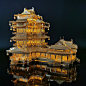 Metal Ocean 阅江楼3D立体金属拼图国潮古风建筑成人圣诞新年礼物-淘宝网