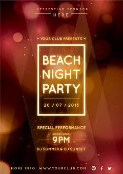 夜店Party音乐舞会节日活动社团招新psd海报模板矢量美工设计素材