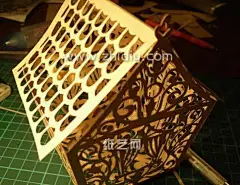 元宵节刻纸镂空房子灯笼的手工制作教程 - 纸艺网