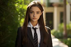 大学校园美丽女学生毕业写真