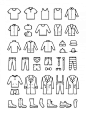 Premium Vector | Mens clothing, male fashion line vector icons set