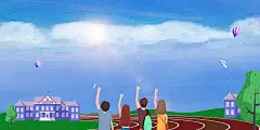 家长会复学开学季大学生放飞梦想海报背景