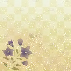 日本传统背景上的气球花