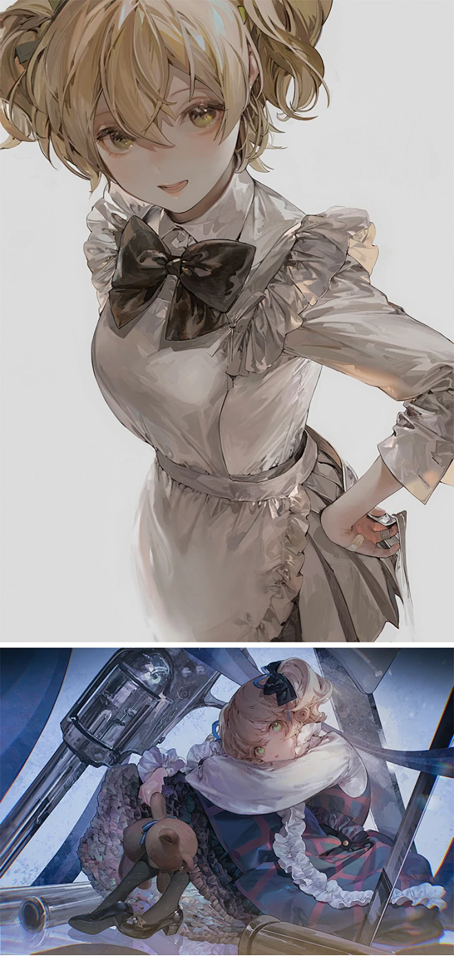 画集｜画师鈴観 日式动漫伪厚涂二次元少女唯美精致图集参考素材-淘宝网-花瓣网
