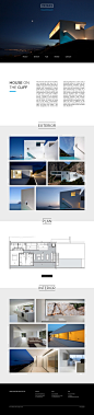 Website design for architecture project by Eugene Maksymchuk, via Behance