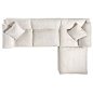 Plush 3-Piece Sectional and Ottoman - Anders Ivory | Value City Furniture and Mattresses