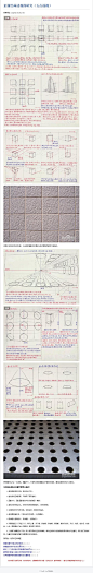 #绘画学习# 【1~3点透视法】自己收集的9款全方位解析1~3点透视法解析教程！非常详细，场景、建筑绘画必备！收藏学习吧~