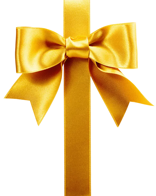 金色丝带，蝴蝶结，礼品打包结.png