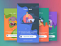 Tutorial App Screens by Cleveroad #Design Popular #Dribbble #shots