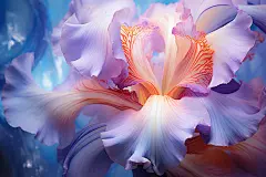 蝴蝶花栽培兰鸢尾花花朵图片摄影图
