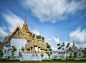 Golden pavilion in Wat Phra Kaew by pawinee2910