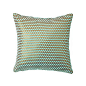 Scallop Aqua and Gold Throw Pillow