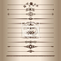 Elements for a vintage design - decorative line dividers #怀旧#