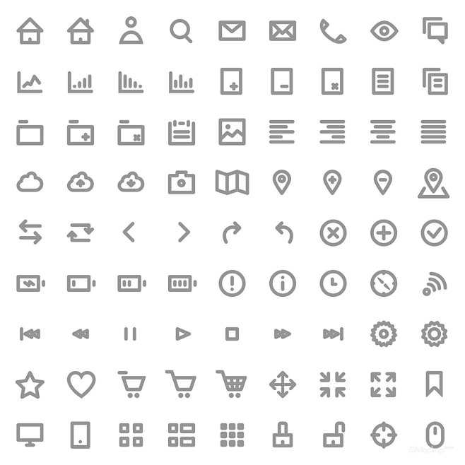 网页图标集 UI设计 矢量素材 图标设计...