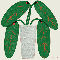 老22222采集到花插画