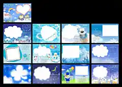 新2013动漫儿童台历精美psd