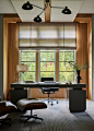 Intimate office with large windows