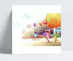 手拿气球的可爱儿童PSD分层素材图片|PSD素材,PSD分层素材,卡通动漫,卡通模板,卡通儿童,孩子,女孩儿,可爱卡通,小精灵,气球,小熊,树,创意,抽象,绘画,文化艺术,梦幻背景,花纹,卡通插画,儿童节,幼儿园素材,卡通素材