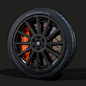 Substance Tire Generator, Daniel Thiger : Experimenting with Substance Designer as a prototyping tool for hard surface projects. I'm definitely not a car guy, but I was curious to see how much diversity I could generate from a few simple Substance graphs.