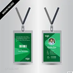工号牌胸卡胸牌工作证代表证校卡门禁嘉宾证EPS矢量素材