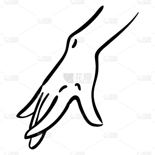 人手黑线轮廓图