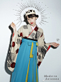 #和服##二尺袖##袴##modern antenna#  