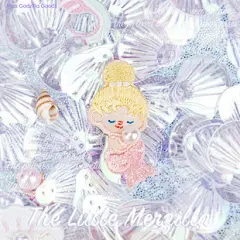 哥斯拉小姐独家 原创刺绣贴布贴 美人鱼系列 【珍珠美人鱼】