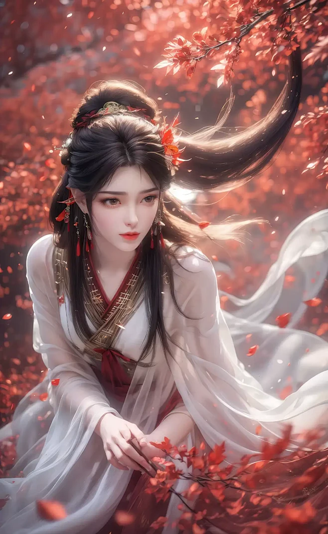完美世界 火灵儿 采桑女高清壁纸分享-花瓣网