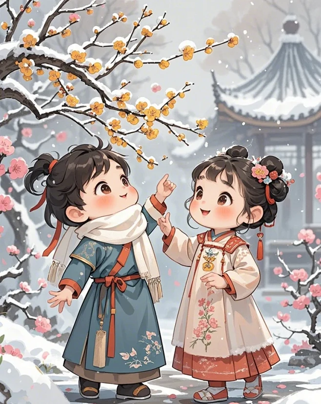 插画|梅花压枝头，香气扑鼻来！ - 小红...