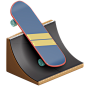 Skateboarding 3D Illustration