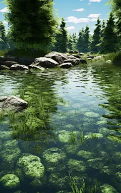 水面壁纸素材图植物素材图