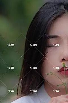 做梦 花 花卉背景 白色的花 花壁纸 自然 闭着眼睛 红唇 女士