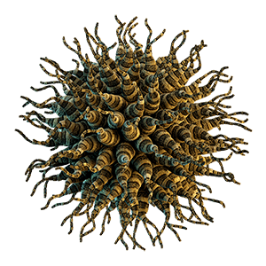 三维渲染现代科学化学蜂窝珊瑚有机生物抽象...