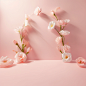 A clean pink background, arches, many light roses, the overall color is light pink, fresh, photography, maximum resolution, maximum perfectionism, realistic composition, professional photography, skilled technology, the best quality, perfect results, the 