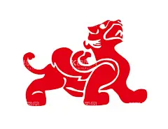 老虎剪影  - 源文件下载【酷图网】剪纸,中国风,剪影,古代,国风,