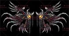 游戏美术资源 中国风手游3D角色武器翅膀模型 手绘贴图 MAX源文件-淘宝网