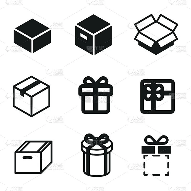 框矢量图标。素材-花瓣网
