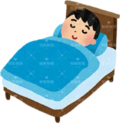 熟睡的男孩女孩bed_boy_sleep男孩女孩子儿童玩具玩游戏生活日常小手工贴纸扁平儿童插画元素卡通免扣png图片素材