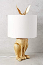 Gilded Hare Lamp Ensemble