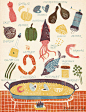 illustrated recipes : bunch of illustrated recipes