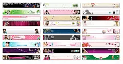 美女图案淘宝店招合集促销活动宣传　网店装修素材|店招海报|店招模板|店招设计|美女图案|淘宝店招|淘宝装修|网店装修|装修名片|装修公司名片|装修公司宣传单|装修画册