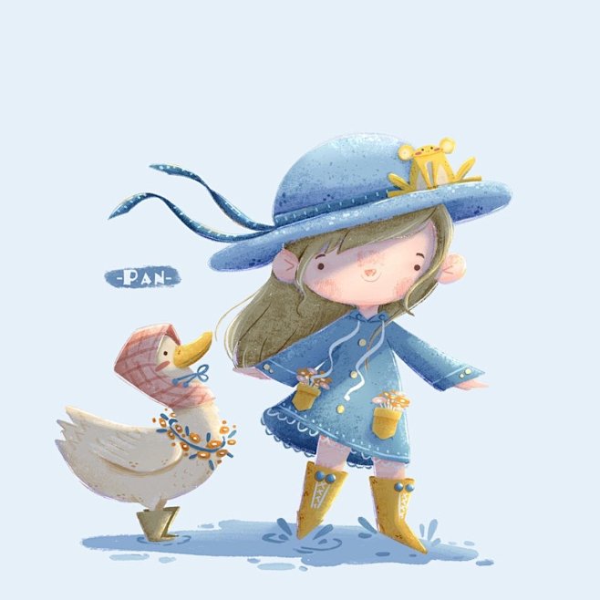 雨停了_DP大潘__插画师作品_涂鸦王国...