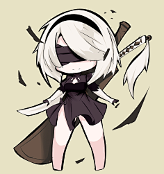 com【新提醒】尼尔机械纪元2b 3d设定图-原画插画-微元素element3ds