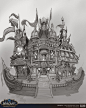 Kul Tiras Architecture Designs, Jimmy Lo : The Kul Tirans are a seafaring culture and we wanted to capture that in their architecture.  Not only would they utilize ship parts for their buildings, but how they construct, craft and design would be themed to