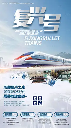 编号：20191009102748661【享设计】源文件下载-复兴号高铁创意云南旅游海报