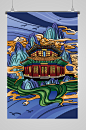 古风建筑插画