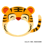 【关注公众号：纯素材，领取更多免费素材】卡通小老虎虎年新年老虎形象拍照头像边框PNG图片素材 (86).png