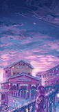 I‘ll be the one ,if you want me to-舒泳之_say something,天空,小清新,恋爱_涂鸦王国插画