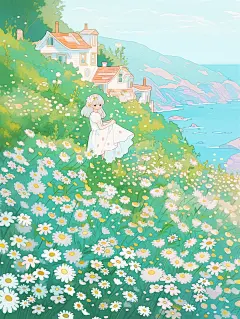 粉绿色系之春日洋甘菊花海！ - 小红书