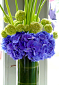 blue reception wedding flowers,  wedding decor, wedding flower centerpiece, wedding flower arrangement, add pic source on comment and we will update it. www.myfloweraffair.com can create this beautiful wedding flower look.: 